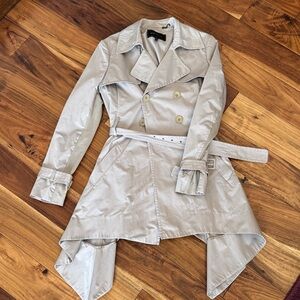 BCBGMaxAzria Light Gray Trench Coat